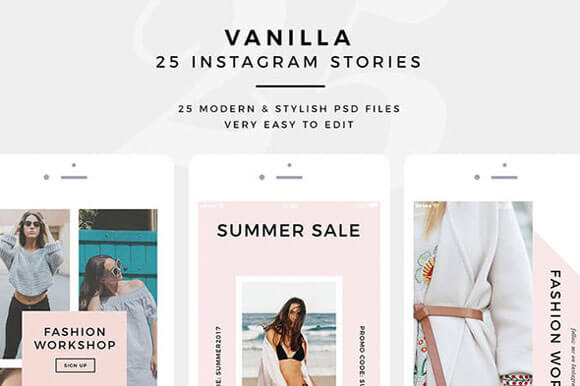 10 Amazing Instagram Stories PSD Templates Download