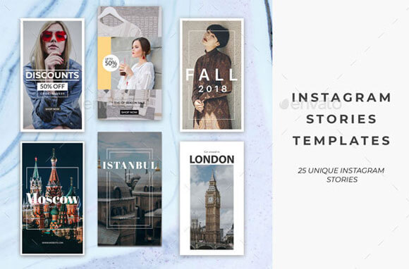 10 Amazing Instagram Stories PSD Templates Download