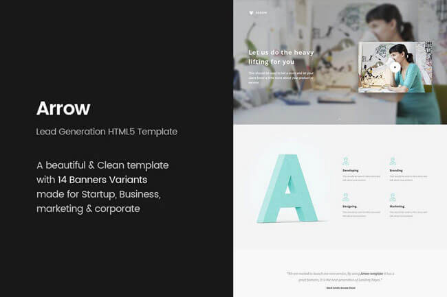 15 Clean & Minimal Design Landing Page Templates