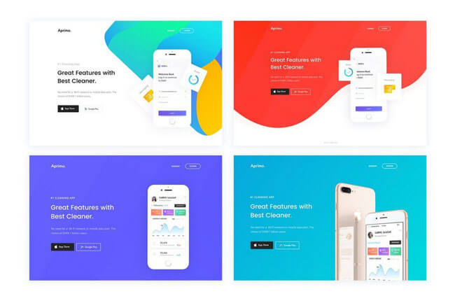 15 Clean & Minimal Design Landing Page Templates