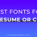 Best Serif and Sans Serif Fonts For Your Resume or CV