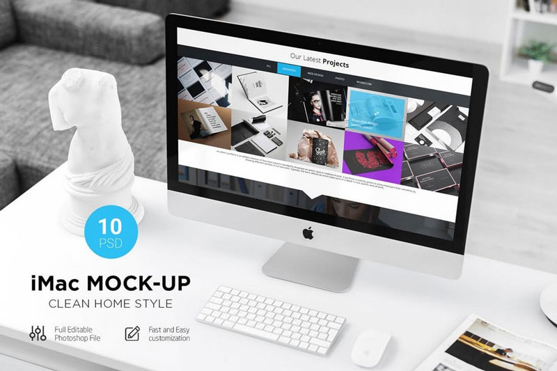 10+ Free Realistic iMac Mockup PSDs Templates Download