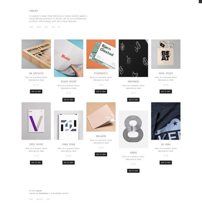 Eocommerce WordPress Themes For Creative Artists