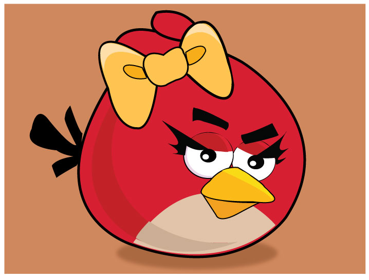 illustrator angry bird vector image